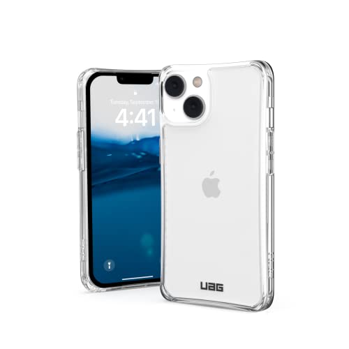 Urban Armor Gear Plyo Hülle kompatibel mit Apple iPhone 14/13 [Wireless Charging kompatibles Cover, Sturzfeste Air-Soft Ecken, Erhöhter Rand] Ice (transparent), 114084114343 von URBAN ARMOR GEAR