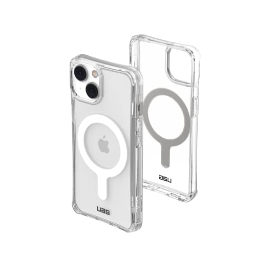 Urban Armor Gear Plyo Hülle kompatibel mit Apple iPhone 14-13 [Wireless Charging-Magnetisches Aufladen, Sturzfeste Air-Soft Ecken, Erhöhter Rand] Ice (transparent), 114068114343 von URBAN ARMOR GEAR