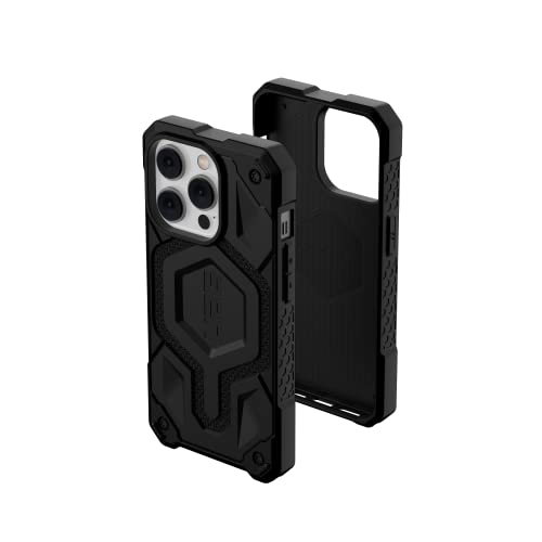 Urban Armor Gear UAG Monarch Pro Schutzhülle kompatibel mit Apple iPhone 14 Pro [Wireless Charging/Magnetische Aufladung kompatibel, 5-Schichten Schutz] schwarz/Kevlar von URBAN ARMOR GEAR
