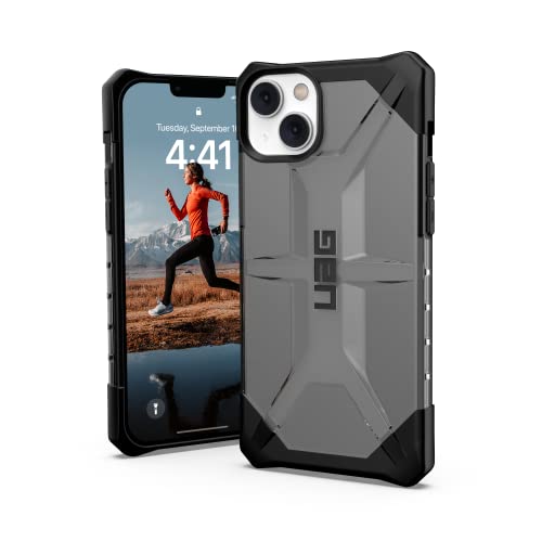Urban Armor Gear UAG Plasma Hülle kompatibel mit Apple iPhone 14 Plus [Wireless Charging kompatibles Cover,Sturzfeste Handyhülle,Erhöhter Rand] grau transparent,114065113131,ash (grau transparent) von URBAN ARMOR GEAR