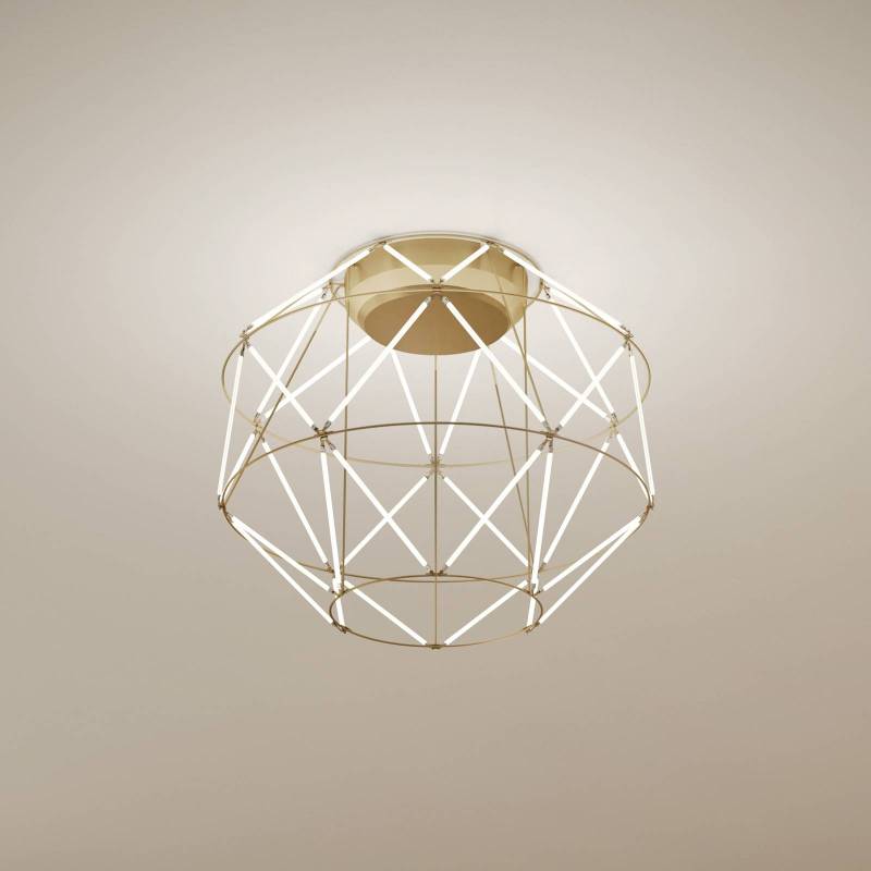 LED-Deckenleuchte Euclide, goldfarben, Metall, 35 cm breit von URBAN by Sforzin