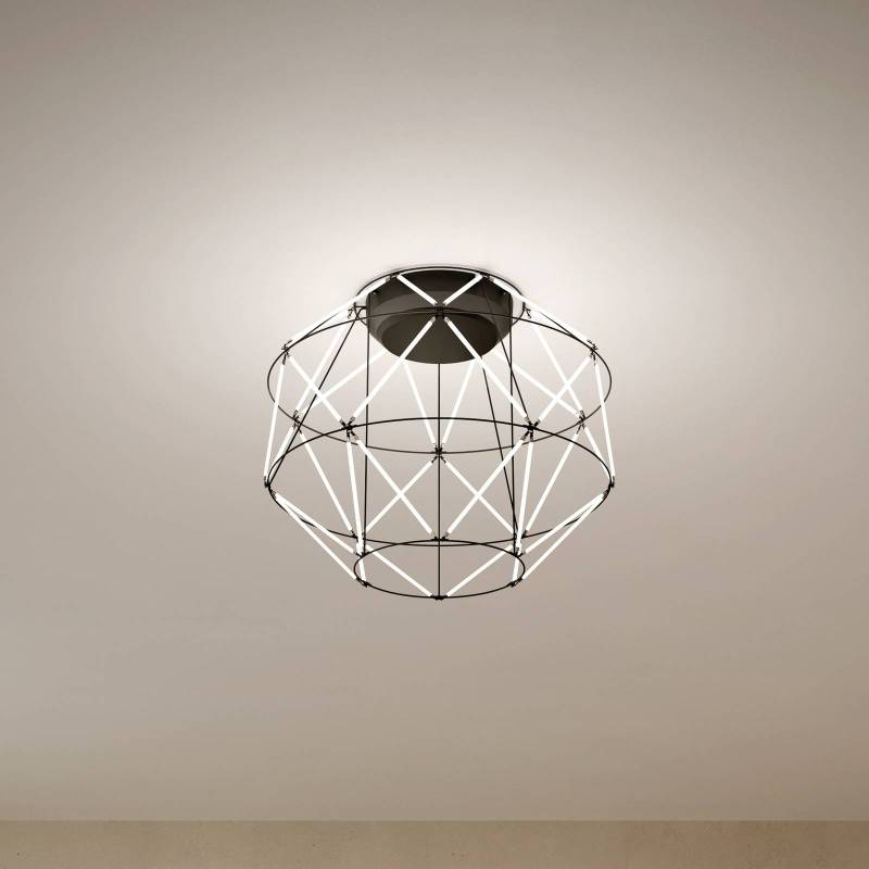 LED-Deckenleuchte Euclide, schwarz, Metall, 35 cm breit von URBAN by Sforzin