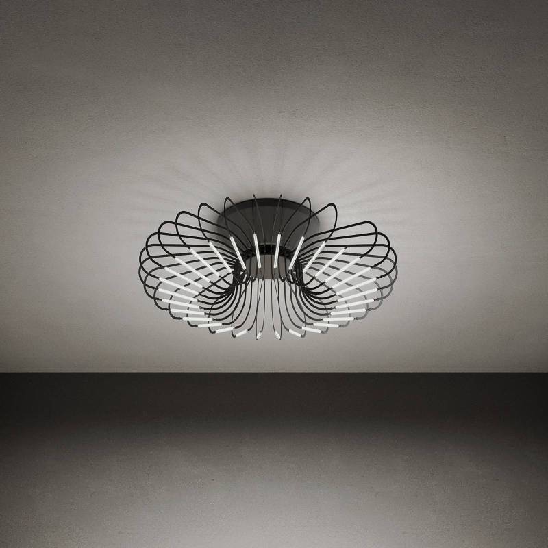 LED-Deckenleuchte Filo, titanfarben, Metall, Ø 50 cm, 2.700K von URBAN by Sforzin