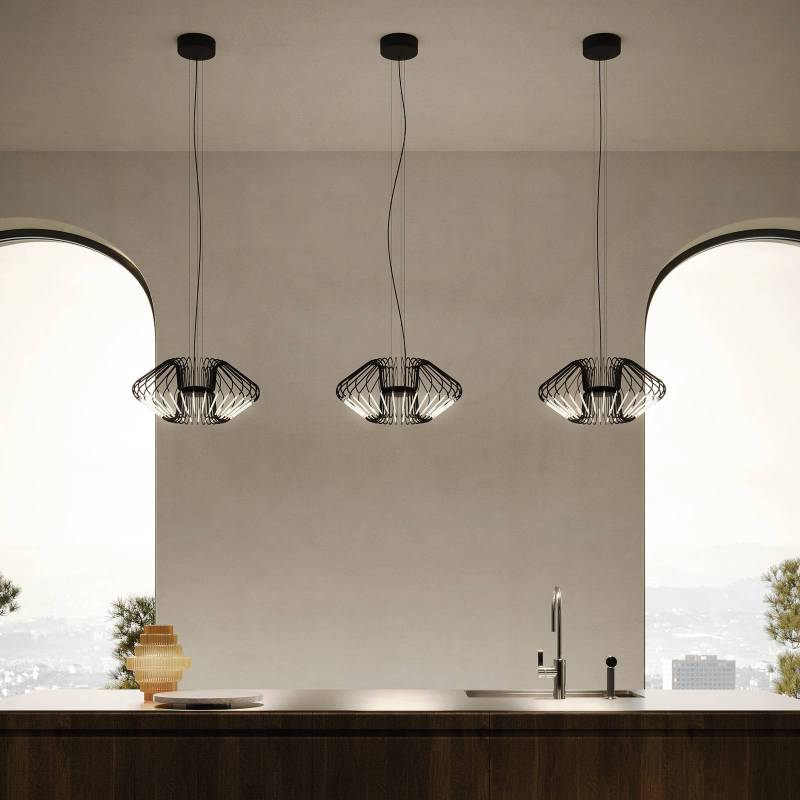 LED-Hängeleuchte Filo, titanfarben, Metall, Ø 50 cm, 2.700 K von URBAN by Sforzin