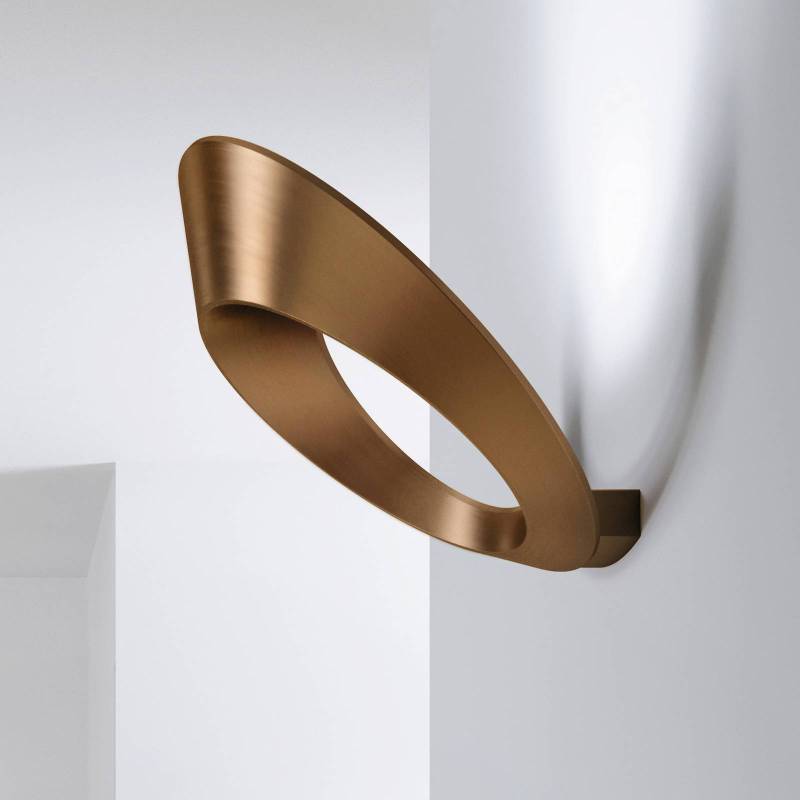 LED-Wandleuchte Olo, kupferfarben, Metall, 25,5 cm breit von URBAN by Sforzin