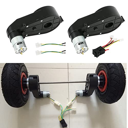 URCheers 1PC 12V RS550 Elektromotor Getriebe -Kinder Auto Spielzeug Ersatzteile (2 Stück mit Schalter) von URCheers