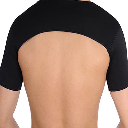 URCheers Schulterwärmer für Damen und Herren, Wärmekissen Nackenwärmer Heizkissen Schulter Stütze Sport Gewichtheben Schulterbandage für Fraktur Verstauchungen Schulterbreite Größe (Schwarz) von URCheers