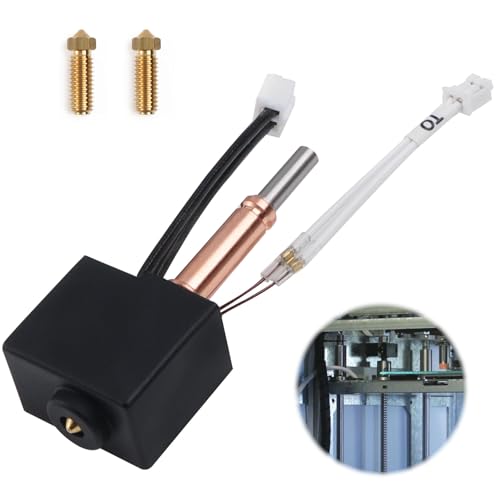 Kobra 3 Hotend Kit mit 2Pcs 0.4mm Messingdüse Hotend-Kit für Anycbic Kobra 3, 3D-Drucker Heizblock Thermistor Gehärtetem Stahl Düse Extruder Hotend Kit für Kobra 3, Kobra 3 Combo von URHRHU