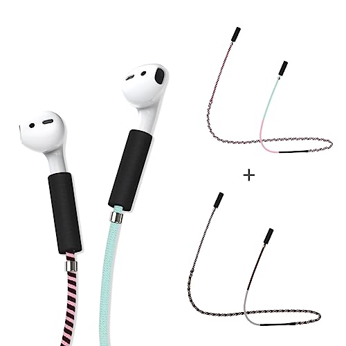 Kopfhörerband verlängert, 70 cm, Ohrhaken, kompatibel mit Airpods Huawei Freebuds In-Ear-Kopfhörer (2 Stück) von URIZONS