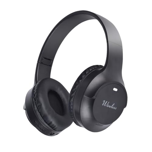 URIZONS Bluetooth Hi-Fi Kopfhörer TWS Ohrhörer mit kabelgebundenem Modus & klappbarem Gaming-Headset mit Mikrofon (Black) von URIZONS