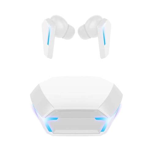 URIZONS Bluetooth Kopfhörer TWS Gaming In Ear Earbuds – Wireless Kopfhorer Ohrhörer kabellose Headphones Dual Mode Gaming In-Ear Earphones, Hörzeit 35 Stunden mit leuchtendem Licht – Weiß von URIZONS