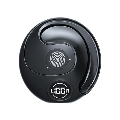 URIZONS Ohrbügel Ball Bluetooth Kopfhörer mit Silikonband - Kabellos Wireless Kugelform Kopfhorer Sport Kugel Ohrhörer TWS Earbuds mit Ladehülle für Spiele und Sport -Schwarz von URIZONS