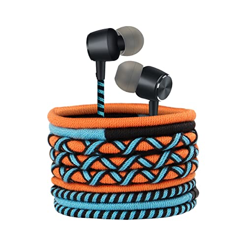 URIZONS In Ear Kopfhörer bunt kabelgebunden geflochten - Stereo High Fidelity ergonomisch geräuscharm 3,5 mm Universal für iPhone Android und MP3 Smartphones von URIZONS