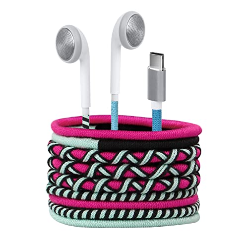 URIZONS USB C Kopfhörer Typ C Ohrhörer bunt - In-Ear Kopfhörer mit Mikrofon geflochten Lautstärkeregler und Pure Sound Ohrhörer für Huawei Samsung Google Pixel (7#) von URIZONS