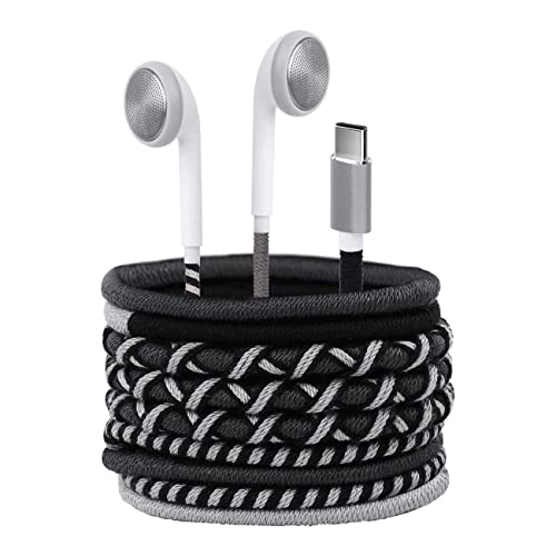 URIZONS USB C Kopfhörer bunt mit Mikrofon - Stereo In-Ear Kopfhörer geflochten Sport Typ C Ohrhörer für Pixel Samsung von URIZONS
