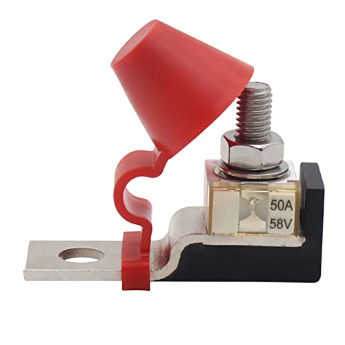 Autobatterie Sicherungshalter Terminal Sicherungsblock Kit mit Schutzkappe 60A Sicherungshalter Batterie-Sicherungsklemmen Wasserdichter Stud Single Terminal Sicherungsblock Anschluss Sicherungsblock von URPIZY