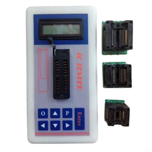 Integrierter Schaltkreis Tester Digital Transistor IC Chip Detektor für 74ch Serie CMOS 4000 4500 Optokoppler Spannungsregler 24-Pin Geräte mit 7-Tasten-Bedienung(Host + 3 Test Sockets) von URPIZY