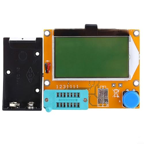 LCR-T4 Digitaler Transistor Tester für Mega328 Widerstand Kapazität Dioden Messgerät mit Gehäuse LCD Display Auto-Abschaltung ESR Meter Multifunktionales Prüfgerät von URPIZY