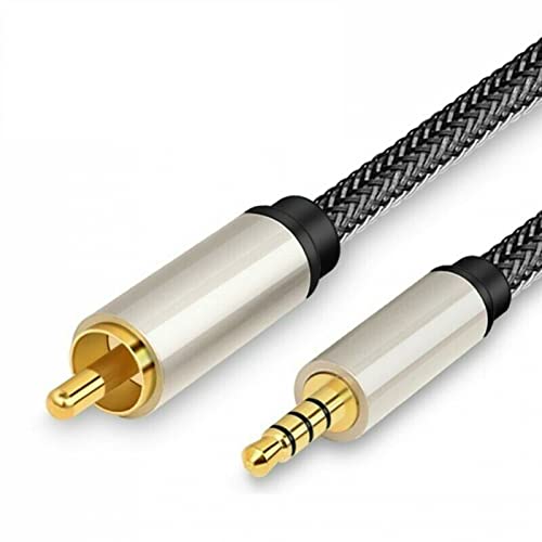 URPIZY 2M Digitales Koaxial-Audio-Videokabel, Stereo, SPDIF für RCA auf 3,5 mm Klinkenstecker Vergoldetem Stecker Stereo-Audiokabel Koaxialkabel für HDTV Heimkino Receiver von URPIZY