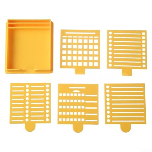 URPIZY Sticky Note Halter Mit Vorlagen, Kompakter Notizzettel Spender Für Büro Organisation, Effizienter Aufgabenplaner Aus ABS, 10X9x1,5Cm, Für Studenten Und Büroarbeiter, 6 Stück Set(Yellow) von URPIZY