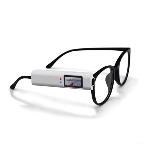 URPIZY Tragbare 2K Videokamera Mit 110° Weitwinkel Objektiv Mini Überwachungskamera Mit WiFi Loop-Aufnahme Wasserdicht Für Outdoor Sport Aktivitäten(White) von URPIZY