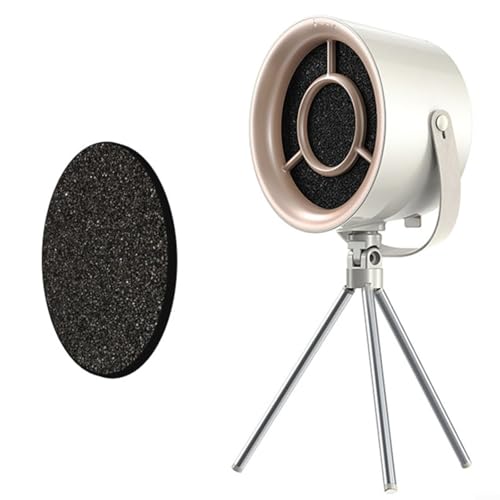 URPIZY Tragbare Tisch-Dunstabzugshaube mit 3-Gang-Ventilatorfiltern für Küche, Grillen, Kochen, Hot Pot Rauchentfernung (milchig weiß + Filter * 1) von URPIZY