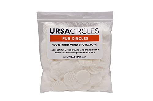 URSA Fur Circles – Mini-Windschutz für Lav-Mikrofone (100x, weiß) von URSA Straps