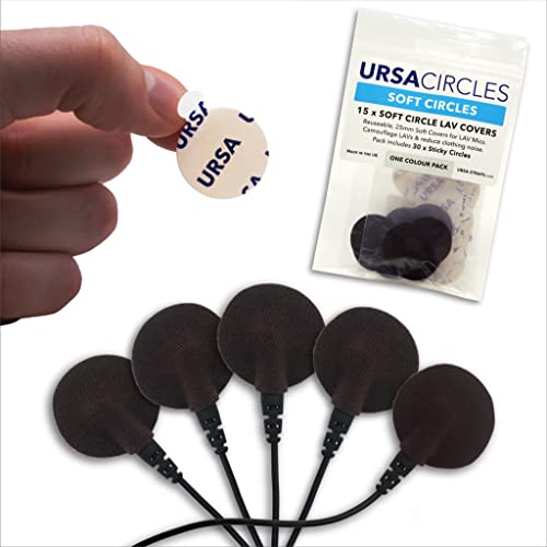 URSA Soft Circles: Wiederverwendbare weiche Abdeckungen für Lav-Mikrofone, 25 mm, Braun, 15 Stück von URSA Straps