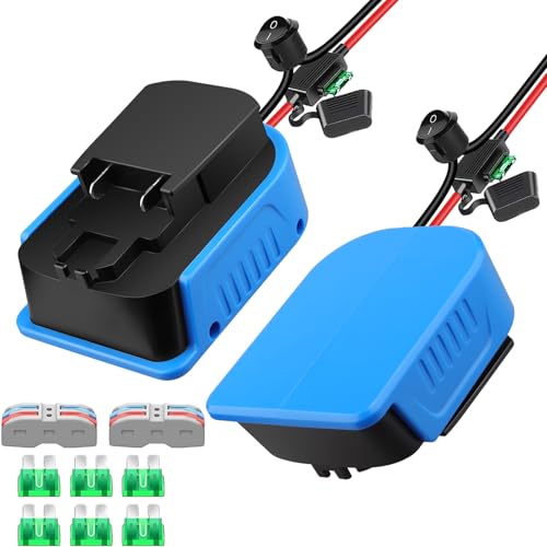 2 Packungen Power Wheel Adapter für Bosch PBA 18V Akku Power Wheels Akku Konverter mit Sicherungen & Drahtklemmen, 14AWG Draht, Stromanschluss für DIY Rc Auto Spielzeug, Robotik und Rc Truck 2 Packungen Power Wheel Adapter für Bosch PBA 18V Akku Power Wheels Akku Konverter mit Sicherungen & Drahtklemmen, 14AWG Draht, Stromanschluss für DIY Rc Auto Spielzeug, Robotik und Rc Truck von URUN