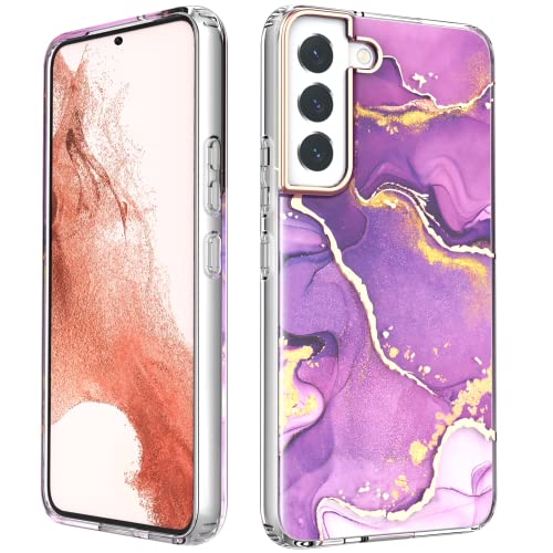 URZQOQ für Samsung S22 Hülle, Samsung Galaxy S22 Hülle Anti-Yellowing Stilvoll Schick, Galaxy S22 Schutzhülle Slim Fit Schlank Leicht, TPU Kratzfest Stoßfest Handyhülle für Samsung S22 6.1'' Lila von URZQOQ