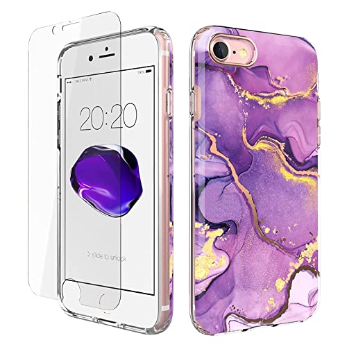 URZQOQ iPhone SE 2022 Hülle iPhone SE 2020 Hülle iPhone 8 Hülle iPhone 7 Hülle mit Schutzfolie Schick Schlank Schutzhülle Stoßfest Kratzfest Handyhülle für iPhone SE/iPhone 8/iPhone 7 4.7'' Lila URZQOQ iPhone SE 2022 Hülle iPhone SE 2020 Hülle iPhone 8 Hülle iPhone 7 Hülle mit Schutzfolie Schick Schlank Schutzhülle Stoßfest Kratzfest Handyhülle für iPhone SE/iPhone 8/iPhone 7 4.7'' Lila von URZQOQ