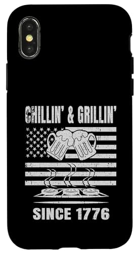 Chillin´ and Grillin´ Since 1776 Bier Grill USA Flage Hülle für iPhone X/XS Chillin´ and Grillin´ Since 1776 Bier Grill USA Flage Hülle für iPhone X/XS von US Independence Day co. Proud America