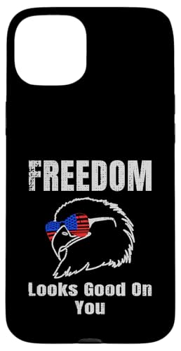 Freedom Looks Good On You American Eagle USA Flage Patriotic Hülle für iPhone 15 Plus Freedom Looks Good On You American Eagle USA Flage Patriotic Hülle für iPhone 15 Plus von US Independence Day co. Proud America