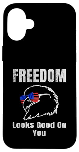 Freedom Looks Good On You American Eagle USA Flage Patriotic Hülle für iPhone 16 Plus Freedom Looks Good On You American Eagle USA Flage Patriotic Hülle für iPhone 16 Plus von US Independence Day co. Proud America