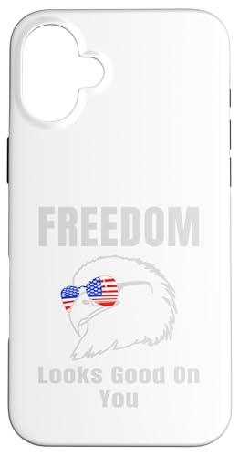 Freedom Looks Good On You American Eagle USA Flage Patriotic Hülle für iPhone 16 Plus von US Independence Day co. Proud America
