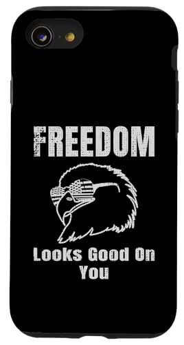Freedom Looks Good On You American Eagle USA Flage Patriotic Hülle für iPhone SE (2020) / 7 / 8 von US Independence Day co. Proud America