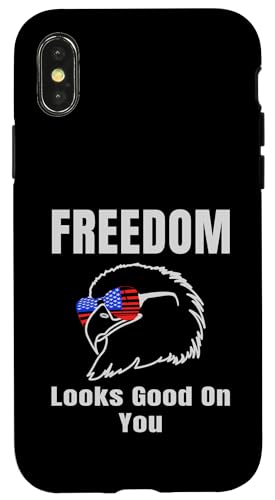 Freedom Looks Good On You American Eagle USA Flage Patriotic Hülle für iPhone X/XS Freedom Looks Good On You American Eagle USA Flage Patriotic Hülle für iPhone X/XS von US Independence Day co. Proud America