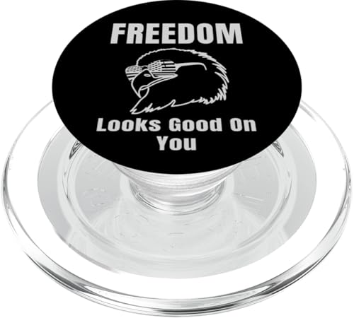 Freedom Looks Good On You American Eagle USA Flage Patriotic PopSockets PopGrip für MagSafe Freedom Looks Good On You American Eagle USA Flage Patriotic PopSockets PopGrip für MagSafe von US Independence Day co. Proud America