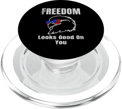 Freedom Looks Good On You American Eagle USA Flage Patriotic PopSockets PopGrip für MagSafe Freedom Looks Good On You American Eagle USA Flage Patriotic PopSockets PopGrip für MagSafe von US Independence Day co. Proud America