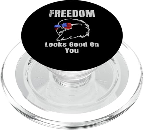 Freedom Looks Good On You American Eagle USA Flage Patriotic PopSockets PopGrip für MagSafe Freedom Looks Good On You American Eagle USA Flage Patriotic PopSockets PopGrip für MagSafe von US Independence Day co. Proud America