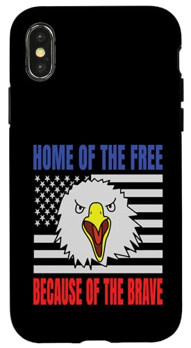 Home Of The Free Because Of The Brave Eagle USA Flage Hülle für iPhone X/XS Home Of The Free Because Of The Brave Eagle USA Flage Hülle für iPhone X/XS von US Independence Day co. Proud America