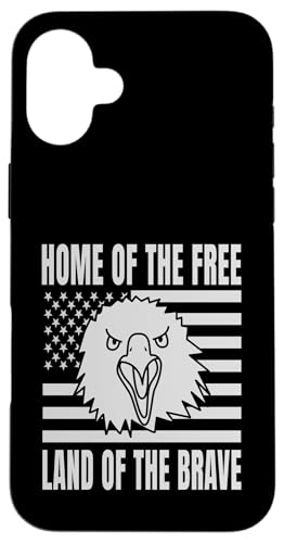 Home Of The Free Land Of The Brave Eagle USA Flage Hülle für iPhone 16 Plus Home Of The Free Land Of The Brave Eagle USA Flage Hülle für iPhone 16 Plus von US Independence Day co. Proud America