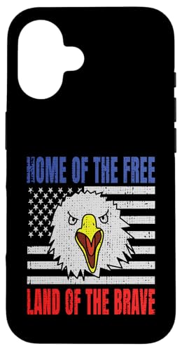 Home Of The Free Land Of The Brave Eagle USA Flage Hülle für iPhone 16 Home Of The Free Land Of The Brave Eagle USA Flage Hülle für iPhone 16 von US Independence Day co. Proud America