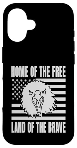 Home Of The Free Land Of The Brave Eagle USA Flage Hülle für iPhone 16 Home Of The Free Land Of The Brave Eagle USA Flage Hülle für iPhone 16 von US Independence Day co. Proud America