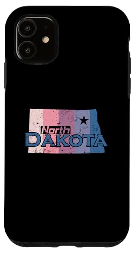 North Dakota USA Staatskarte Hülle für iPhone 11 von US States United States USA Country America World