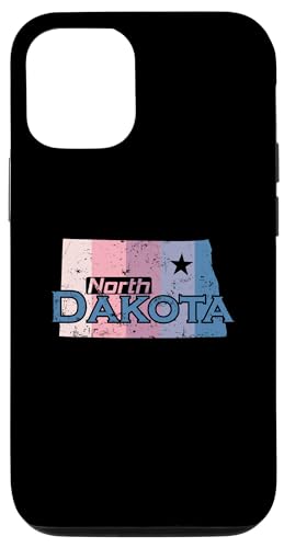 North Dakota USA Staatskarte Hülle für iPhone 12/12 Pro von US States United States USA Country America World