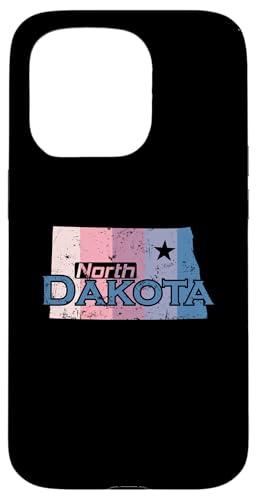 North Dakota USA Staatskarte Hülle für iPhone 15 Pro von US States United States USA Country America World