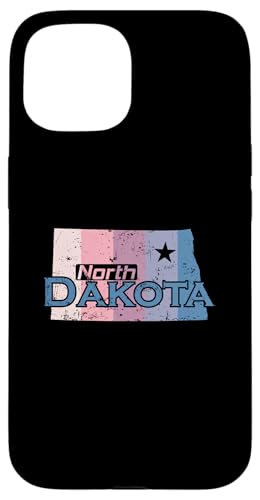 North Dakota USA Staatskarte Hülle für iPhone 15 von US States United States USA Country America World