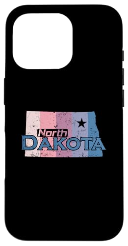 North Dakota USA Staatskarte Hülle für iPhone 16 Pro von US States United States USA Country America World
