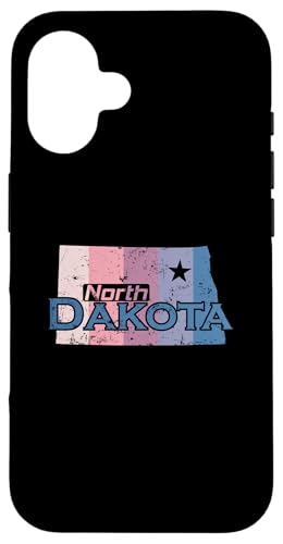 North Dakota USA Staatskarte Hülle für iPhone 16 von US States United States USA Country America World